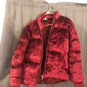 Crushed velvet bomber